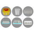 AG-MT014 Custom big size patient ward room mobile hospital plastic drawer trolley with wheels